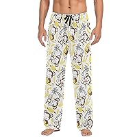 ALAZA Men's Bananas on A Striped Sleep Pajama Pant