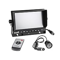 Buyers Products Rearview Backup Recessed Camera, Rear Vehicle Observation System with Night Vision Monitor Kit for Trucks, RVs, Trailers, Vans and More, with Remote Control, 8883020, Black