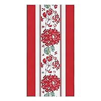 Abstract Red Floral Kitchen Towels Set of 1, Absorbent Dish Towel for Kitchen Microfiber Hand Dish Cloths for Drying and Cleaning Reusable Cleaning Cloths 18x28in Spring Summer Flowers Botanical