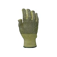 MAGID NT73BKVPR-7 Nitrile-Dotted Para-Aramid Blend Terry Glove, 7, Yellow (Pack of 12)