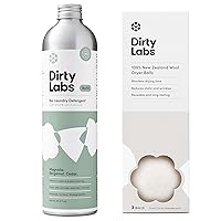 Dirty Labs | Bio-Liquid Laundry Detergent & Dryer Balls | Signature Scent | 80 Loads & 3 Dryer Balls | Hyper-Concentrated | High Efficiency & Standard Machine Washing | Nontoxic, Biodegradable