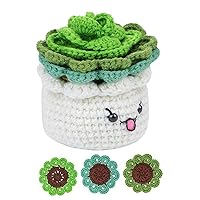 DIY Plant Crochet Kits DIY Crochet Set For Beginner Including Yarn Crochet Hook Step-by-Step Instruction Easy For Starter