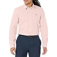 Lacoste Men's Long Sleeve Slim Fit Poplin Button Down Shirt