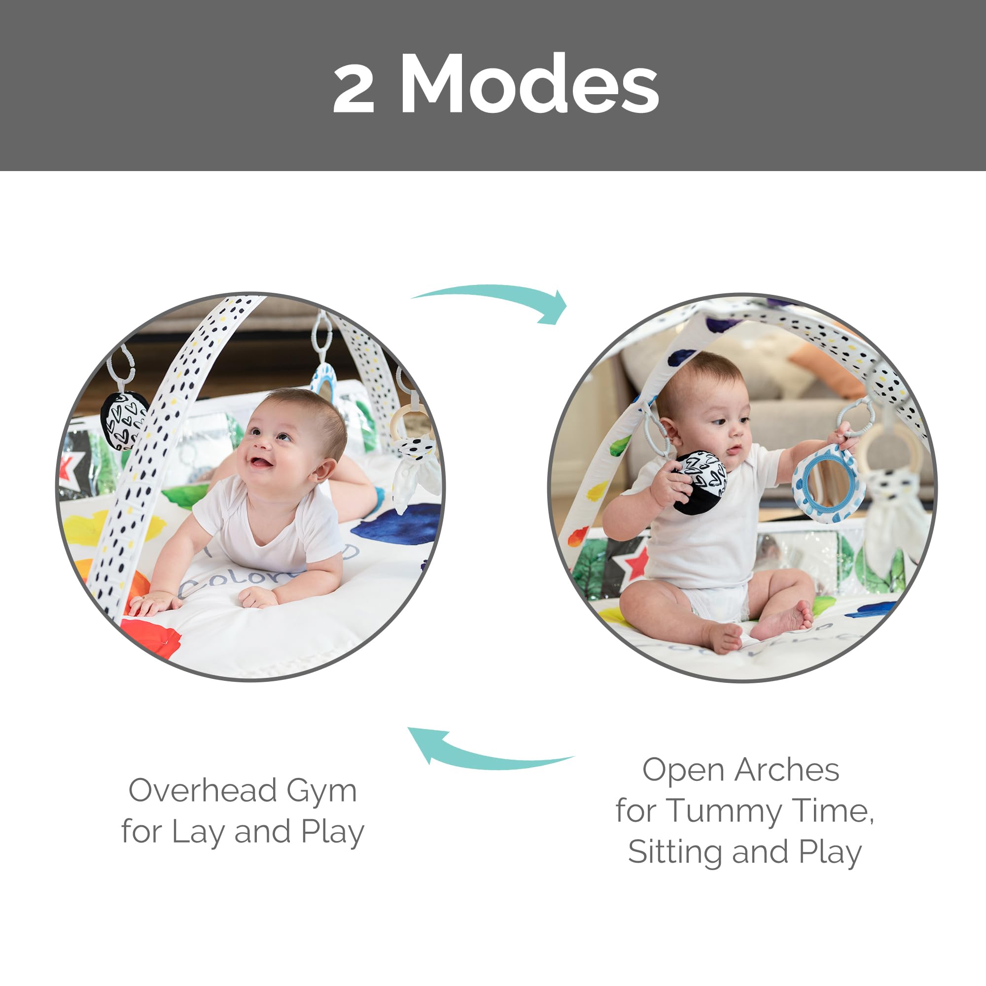 LADIDA Stage-Based Baby Play Gym - 4 Zone Sensory & Motor Skills Development Activity Gym - Large 45
