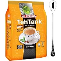 Aik Cheong Combo Teh Tarik (instant coffee and Tea) Milk Tea Beverage (1 Pack)+ one NineChef Spoon