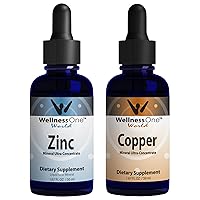 Ionic Liquid Zinc & Liquid Copper - Zinc-Copper Bundle to Support Immune System & Joint, Nerve & Bone Health - 1.67 fl oz Zinc & Copper Liquid Drops