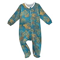 Baby One-Piece Rompers, Newborn To Infant Romper Footies, Golden Maple Leaf