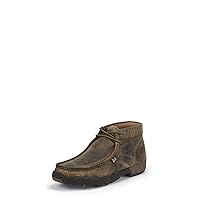 Justin Men's Waxy Dark Driver Moc Shoes Brown 11.5 D(M) US