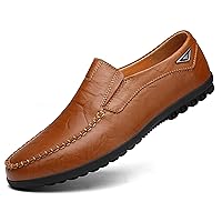 Go Tour Men’s Casual Leather Fashion Slip-on Loafers Shoes