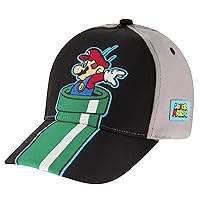 Nintendo boys Nintendo Toddler Hat for Boyâ€™s Ages 4-7, Super Mario Kids Baseball Cap, Grey, 4-7 Years US