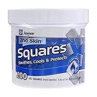 Spenco 2nd Skin Squares Soothing Protection, Gel Squares 200-Count, Bacterial Barrier, One Size