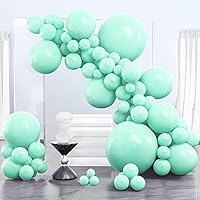 PartyWoo Mint Balloons, 100 pcs Pastel Teal Balloons Different Sizes Pack of 36 Inch 18 Inch 12 Inch 10 Inch 5 Inch Pastel Turquoise Balloons for Balloon Garland or Arch as Party Decorations, Mint-Q03