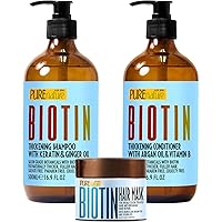 PURE NATURE Biotin Shampoo and Conditioner Set and Biotin Hair Mask