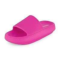 CUSHIONAIRE Women's Feather Cloud Recovery Slide Sandals with +Comfort