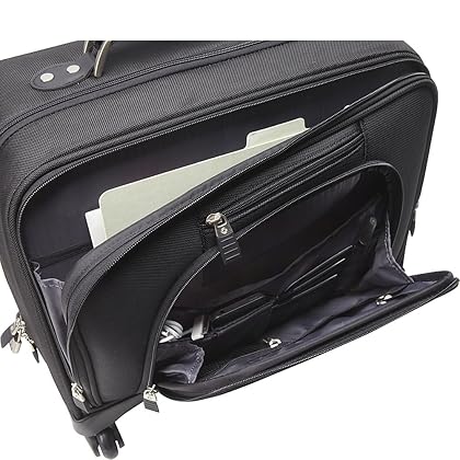 Samsonite Spinner Mobile Office in Wheeled Laptop Briefcase in telescoping handle, Black