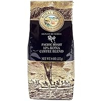 Royal Kona 10% Kona Coffee Blend, Roy's Pacific Roast, Ground, 8 Ounce Bag