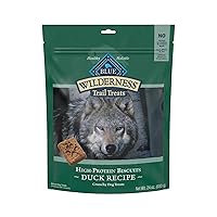 Blue Buffalo Wilderness Trail Treats High Protein Grain Free Crunchy Dog Treats Biscuits, Duck Recipe 24-oz Bag