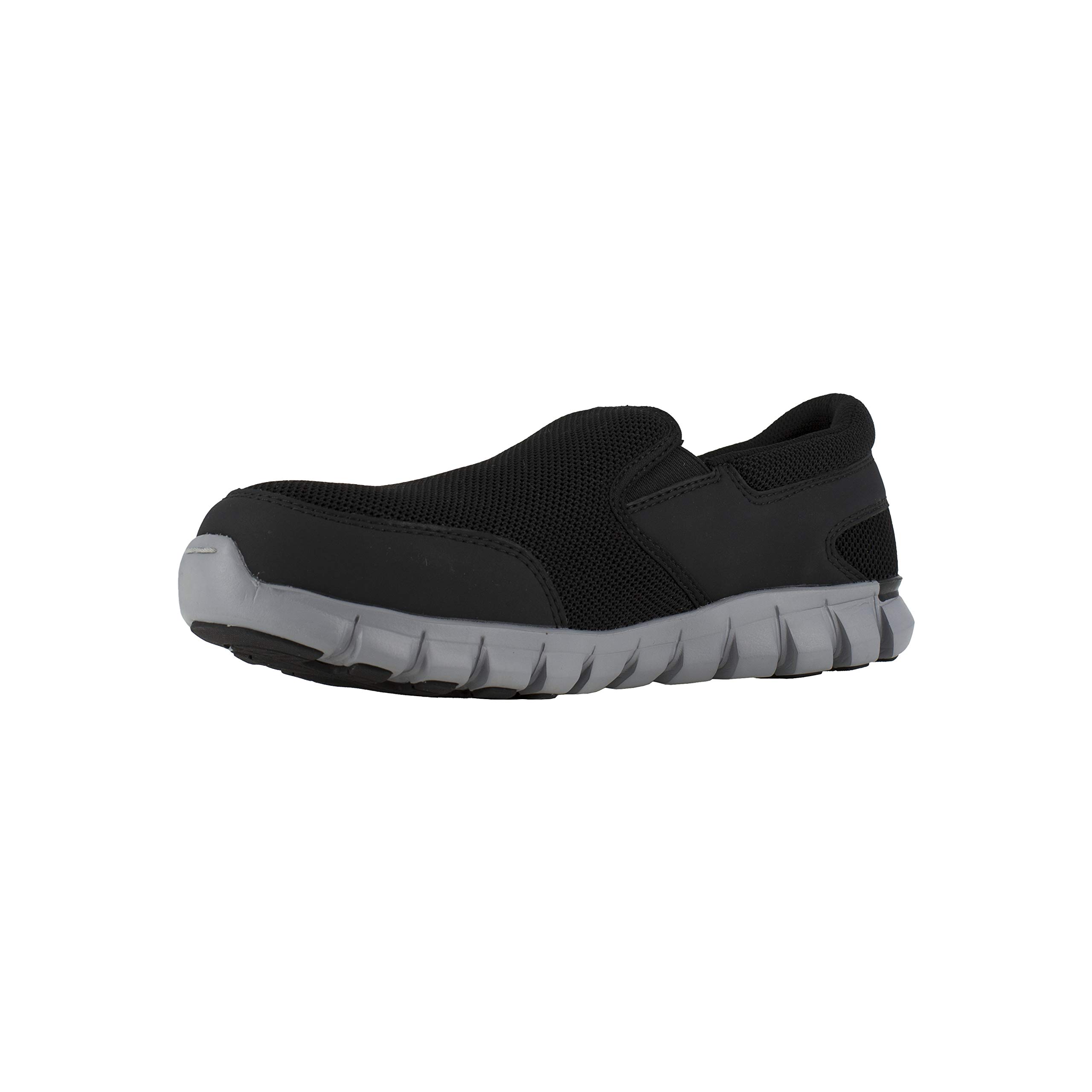 Reebok mens Sublite Cushion Work Safety Toe Athletic Slip-on Industrial Construction Shoe, Black, 10.5 Wide US