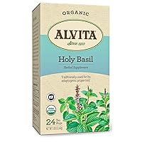 Alvita Organic Holy Basil Herbal Tea - Made with Premium Quality Organic Holy Basil Seeds, And Pleasant Delicate Flavor, 24 Tea Bags
