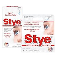 Stye Lubricant Eye Ointment 0.125oz + Lubricant Eye Drops 0.5oz
