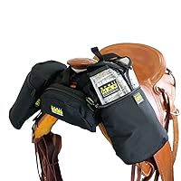 Medium-Sized Saddle Horn Bag & Pommel Pocket Combo, Trail Riding Saddle-Bags with 1 Set of TrailMax Horn Bags & 1 Pommel Pocket