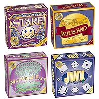 Stare + Wit's End + Matter of Fact + Jinx = Fun Board Games for Adults and Game Night Bundle