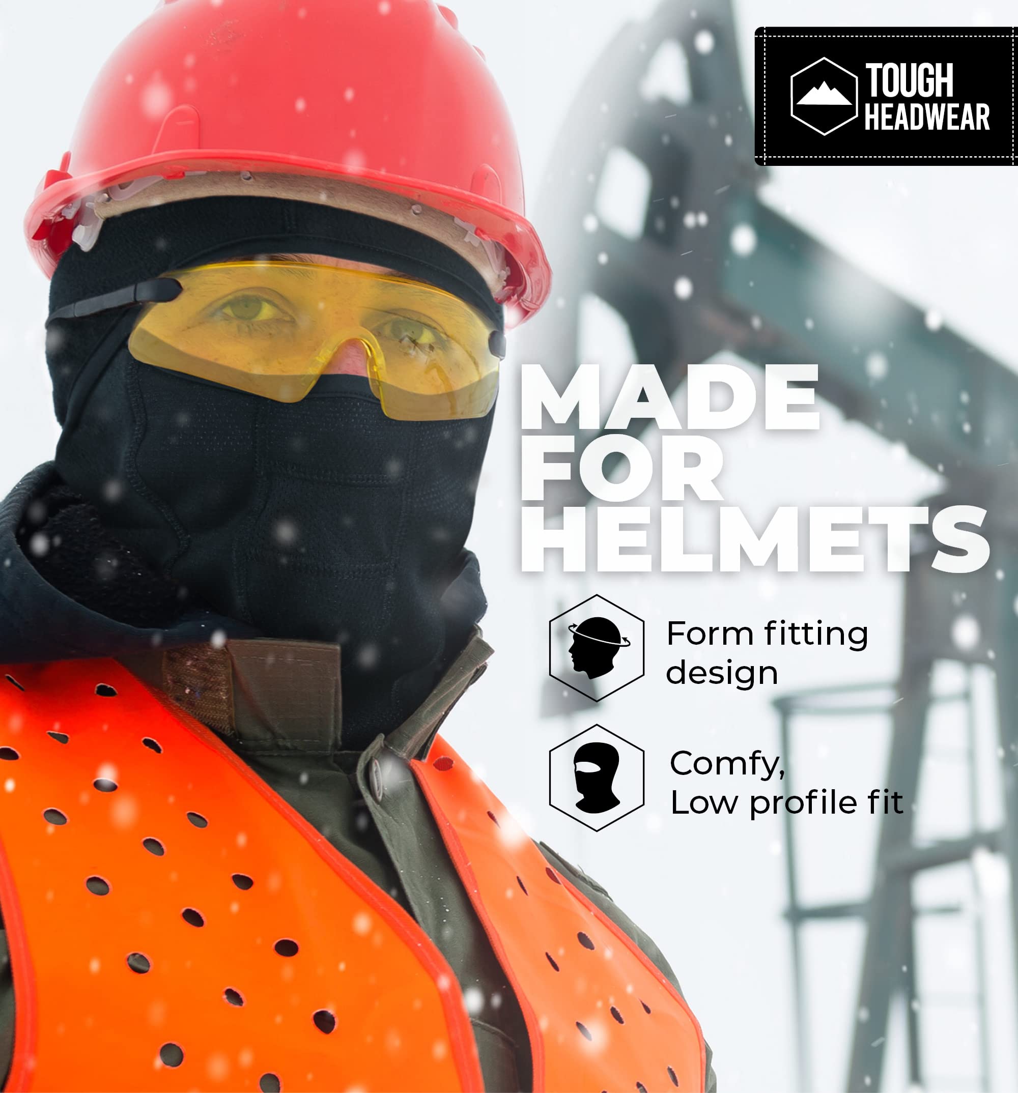 Full Face Mask for Cold Weather for Men - Work Balaclava Winter Head Cover, Face Mask for Construction Workers - Motorcycle & Construction Head Gear
