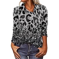 Women Casual Zipper Pullover Vintage Lapel Oversized Sweatshirt Fall Long Sleeve Workout Business Daily Shirts
