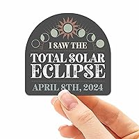 I Saw the 2024 Eclipse Sticker for Laptop, April 8 Total Solar Eclipse Decal for Hydroflask Water Bottle