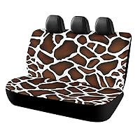 Giraffe Wild Animal Skin Printed Car Back Seat Covers Nonslip Rear Car Seat Protector Fits for Most Cars