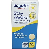 Stay Awake - Alertness Aid with Caffeine | Maximum Strength | Reduces Fatigue - 80 Tablets 200 Mg (Pack of 2) (2)