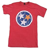 Men's Tennessee State Flag Tri Star With Star X-Large Heather Red