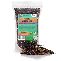 Organic Premium Orchid Soil Mix by Gardenera - Hand Mixed Classic Sphagnum Moss Potting Soil Mix - for Phalaenopsis Orchid - 5 Quart - Made in USA