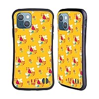 Head Case Designs Yellow Bird Patterns Hybrid Case Compatible with Apple iPhone 13