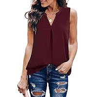 Gaharu Women's Summer Tank Blouse Casual V Neck Sleeveless Tunic Top Shirt