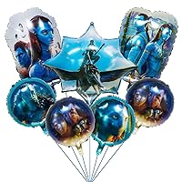 7Pc Avatar Party Balloons, Avatar Party Supplies, Avatar Party Decorate Supplies