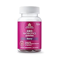 Probiotics, SBO Probiotics Berry Gummies 10 Billion CFUs*/Serving, Healthy Digestive and Immune Response Support, Gluten Free, Reduces Occasional Bloating, 30 Count