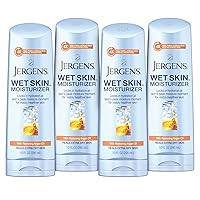Wet Skin Body Moisturizer with Restoring Argan Oil, 10 Ounces, 4X Healthier Looking Skin, Fast-Absorbing, Non-Greasy, Dermatologist Tested (Pack of 4)