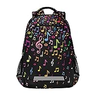 ALAZA Rainbow Music Notes Musical Backpack Purse for Women Men Personalized Laptop Notebook Tablet School Bag Stylish Casual Daypack, 13 14 15.6 inch