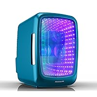 Frigidaire EFMIS179 Gaming Light Up Mini Beverage Refrigerator, Blue, Pack of 1
