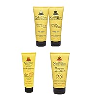 The Naked Bee 2.5oz Vitamin C Facial Moisturizer SPF 30 + Lavender & Beeswax Absolute Hand and Body Lotion 6.7oz + Vitamin C Face & Body Moisturizing Sunscreen SPF 30