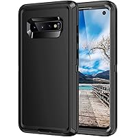 for Galaxy S10 Plus Case,Heavy Duty Shockpoof 3 Layers Full Body Protection Rugged Cover Case for Galaxy S10 Plus,Black