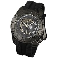 Infantry Military Watches for Men, Men's Wrist Watches, Oversize Black Wristwatch with Rubber Strap