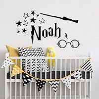 Personalized Boy Name Wall Decal/Boy Name Wall Decal Wizard Nursery Wall Decor/Personalized Custom Name Vinyl Wall Art Decal Sticker/Teen Boys Name Bedroom Decor vs68