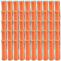 Perm Rods 50Pcs Cold Hair Rods with Lid for Women PP No Damage Curling Rods 2.36x0.87inch Orange Hair Perm Rods for Hairstyling Perm Rods