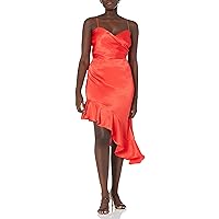 Women's Retrograde Sleeveless Wrap Bodice Asymmetric Hem Dress