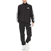 Adidas Men's Jersey Top and Bottom Set, 3 Stripes, Woven Track, Suit