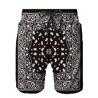 Mens Quick Dry Swim Trunks with Mesh Lining, Summer Surf Long Swimwear Beach Pants Board Shorts Bathing Suits