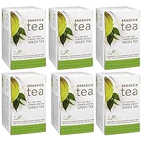 Brassica Tea Sencha Green Tea with truebroc, 16 Tea Bags (6 pack)