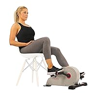 Sunny Health & Fitness Dual Function Magnetic Under Desk Pedal Exerciser, Portable Cardio Cycle for Adults and Seniors, Indoor Arm / Leg Exercise Mini Bike in Home & Office with LCD Monitor - SF-B0891